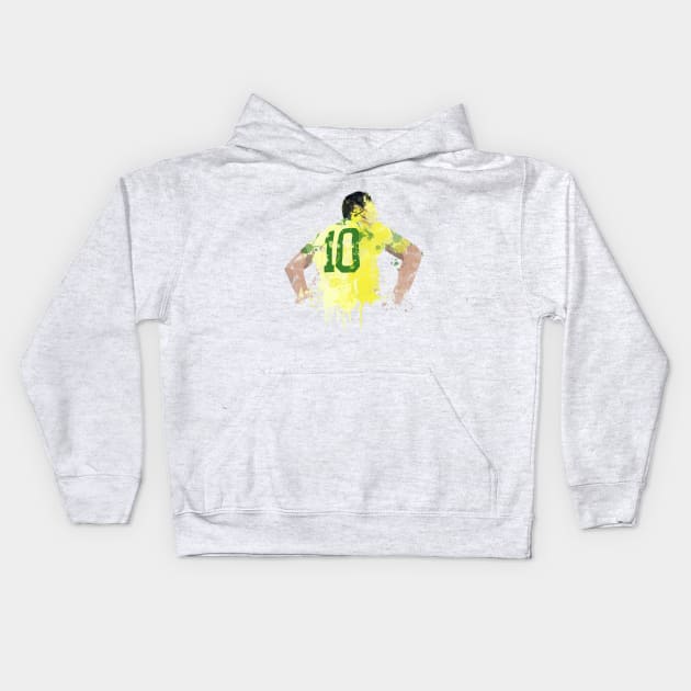 Pele - Brazil Legend Kids Hoodie by FootballArcade